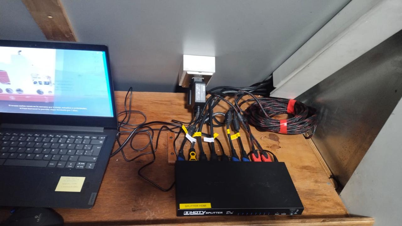 Mejoramiento de sistema splitter HDMI en embarcación de empresa CPT